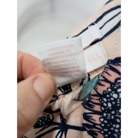 Rachel Ashwell Womens Shift Dress Medium Pink Floral 100% Linen Halter Summer - Picture 6 of 8